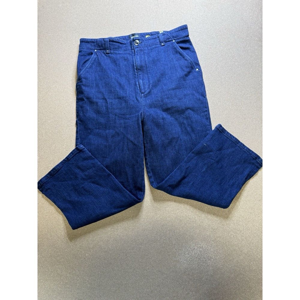 Anthropologie Maeve The Colette Denim Jeans Crop Wide Leg Stretch Size‎ 31x21